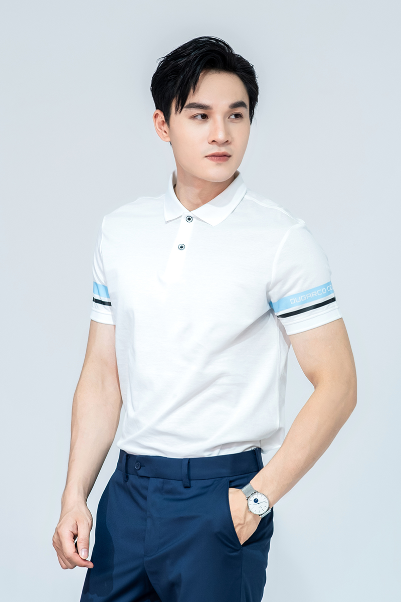 Ảnh của Áo Polo nam ngắn tay in viền line - 228PLS22105